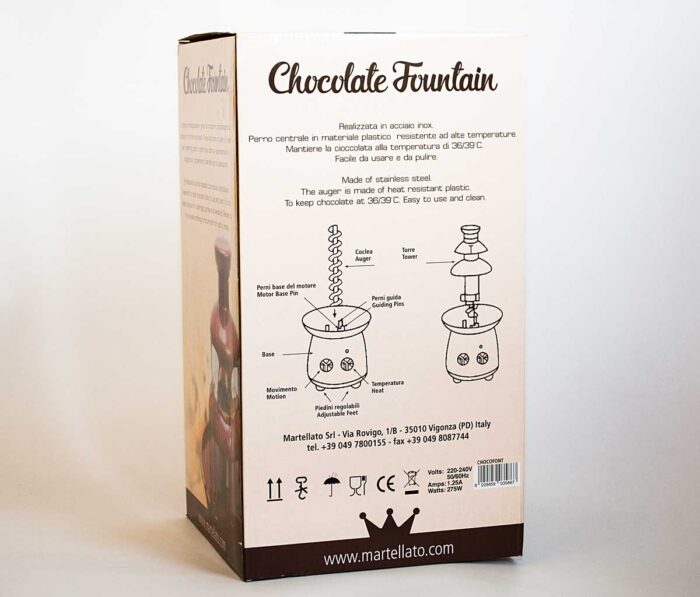 Упаковка Шоколадный фонтан Мартеллато Chocofont
